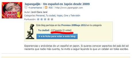 Me presento a los premios 20 minutos
