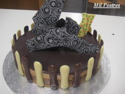 Semifrío o tarta mousse de dos turrones