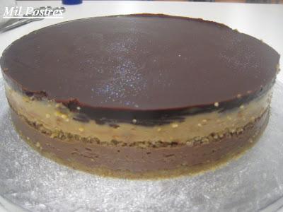 Semifrío o tarta mousse de dos turrones