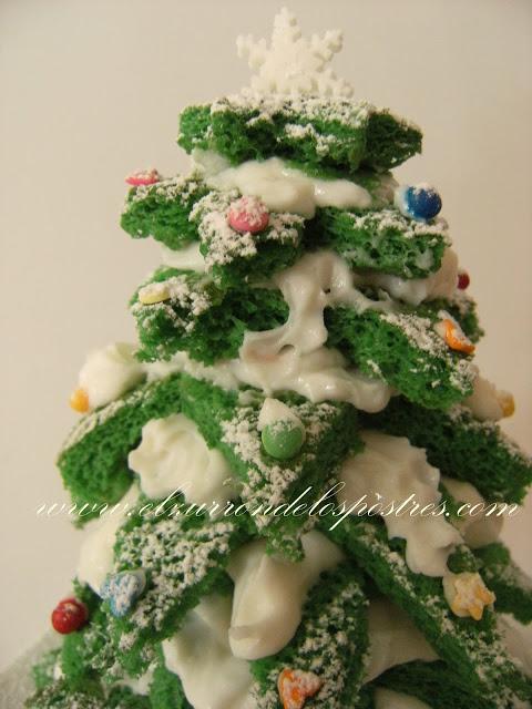 Árbol de Navidad en 3D de Bizcocho. DÍA 16 Calendario de Adviento'12