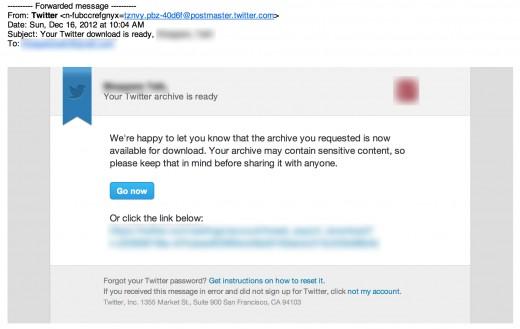 Twitter-email-old-tweets-function
