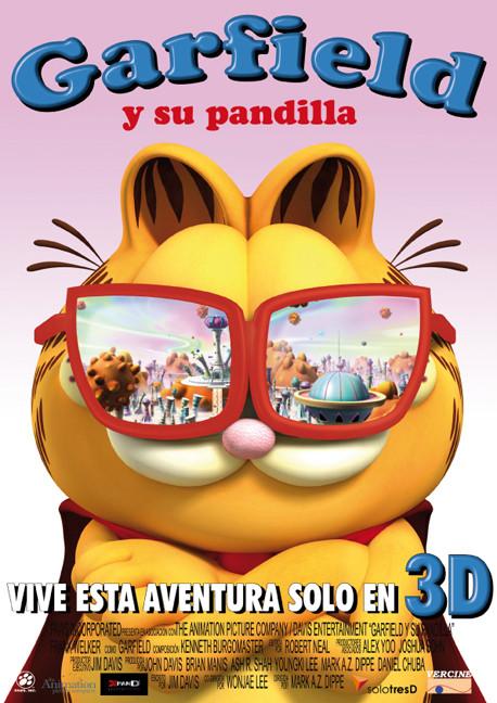 Póster: Garfield y su pandilla: Garfield 3D (Mark A. Z. Dippé, Kyung Ho Lee, 2.009)