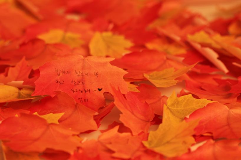 Pos-it con hojas de Arce