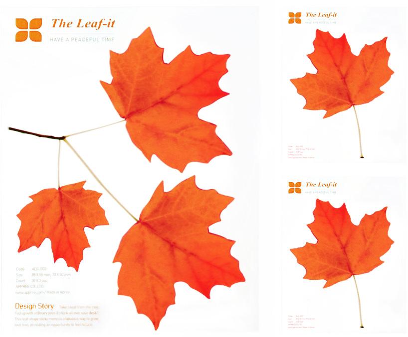 Pos-it con hojas de Arce