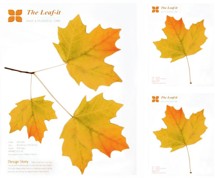 Pos-it con hojas de Arce