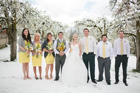 Una boda primaveral bajo la nieve