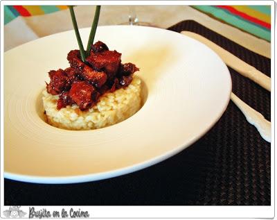 Pulpo guisado con risotto de queso de cabra y Sorteo President