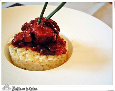 Pulpo guisado con risotto de queso de cabra y Sorteo President