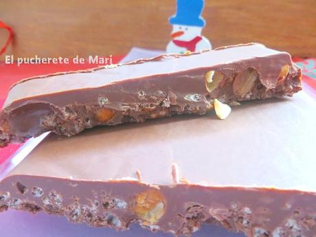 TURRON DE CHOCOLATE Y CACAHUETES TURRON DE CHOCOLATE Y CACAHUETES