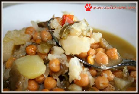 alga kombu, garbanzos, cocido de garbanzos, potaje de garbanzos, cocina casera, recetas vegetarianas, acelgas, recetas de cocina, recetas fáciles, cocina sana, chistes, humor, curiosidades