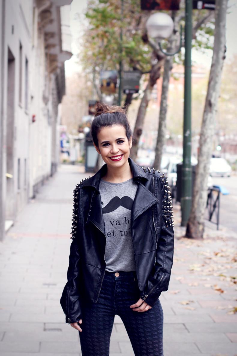 Studded Jacket & Sneakers