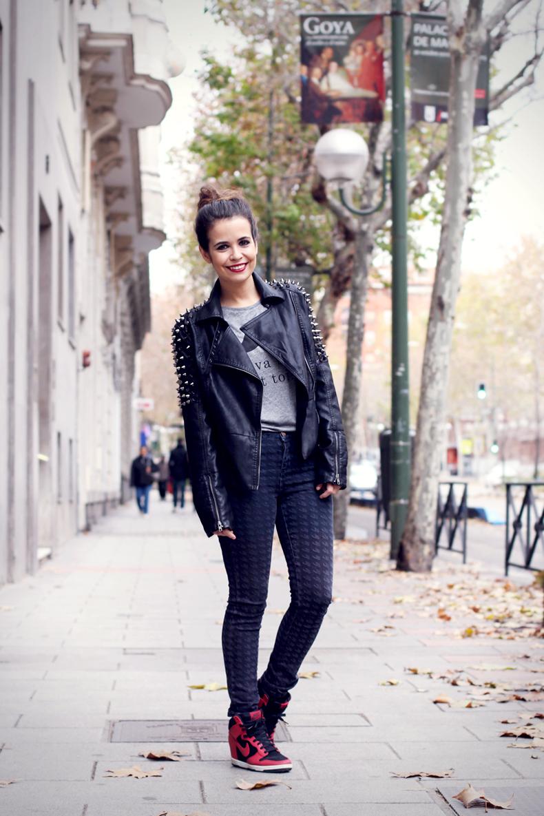 Studded Jacket & Sneakers