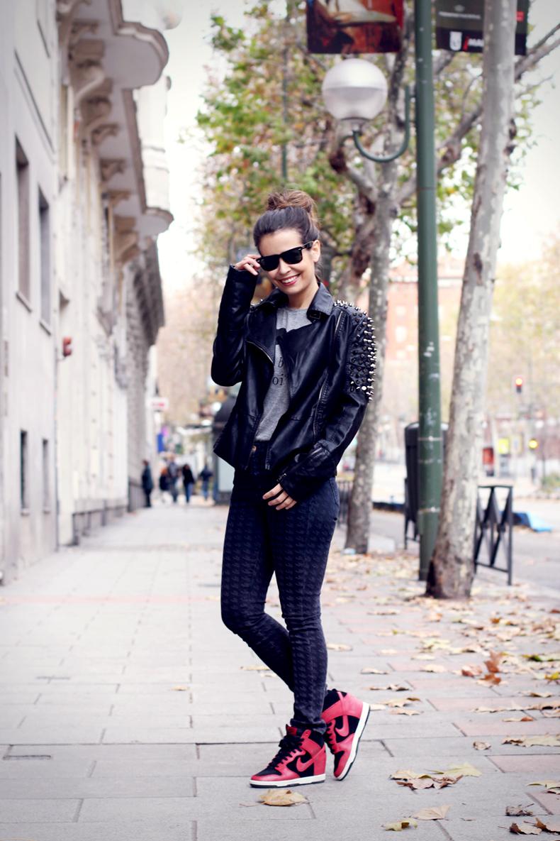 Studded Jacket & Sneakers