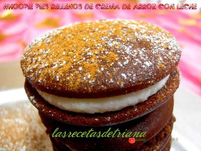 Whoopies Pies rellenos de crema de arroz con leche para Silikomart