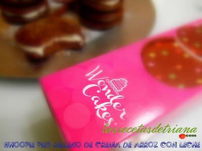 Whoopies Pies rellenos de crema de arroz con leche para Silikomart