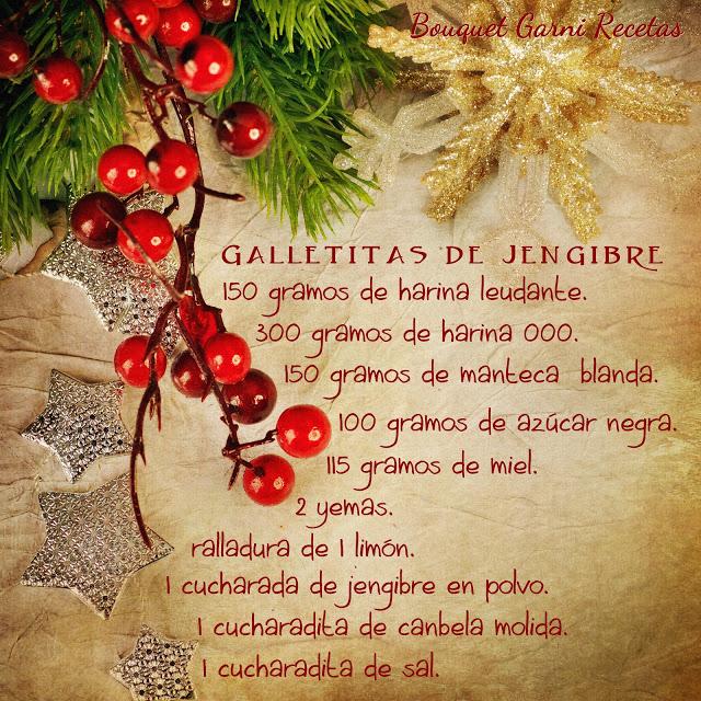 Receta de Navidad. Galletitas de jengibre