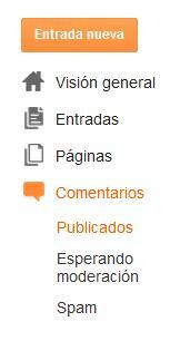 Blogger manejo de comentarios