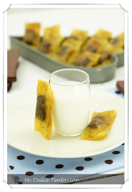 Wonton Crujiente de Chocolate y Canela