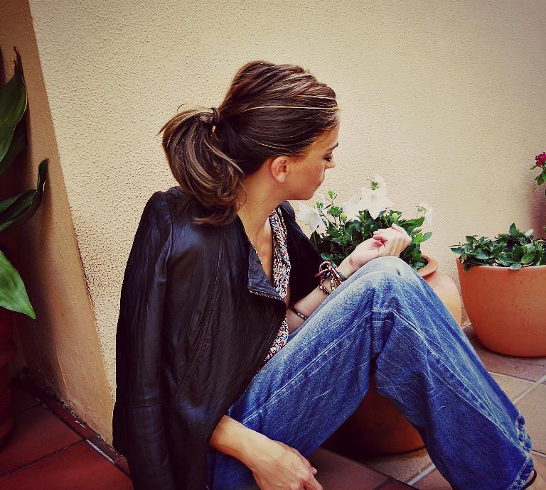 Pantalon recto vaquero y biker