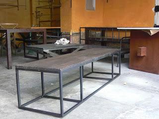 Mesas de centro de estilo industrial en hierro