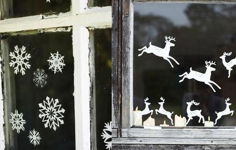 Decorando las ventanas en Navidad