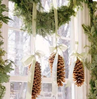 Decorando las ventanas en Navidad