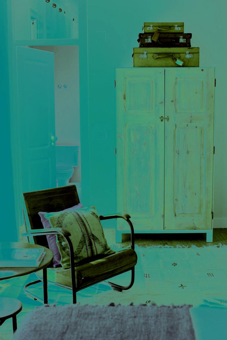 Una casa de huéspedes vintage, muy chic . . .