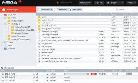 Primeras imágenes de Mega, el sucesor de Megaupload