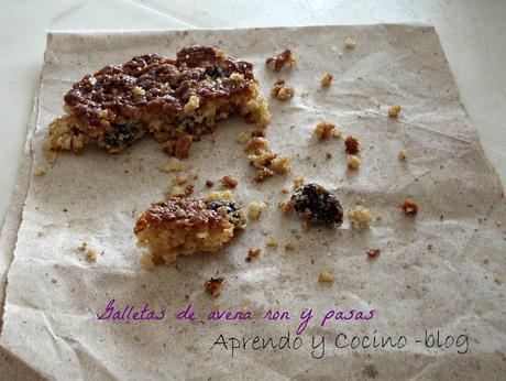 Galletas de ron pasas y avena / Rum Raisin Oatmeal Cookies