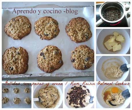 Galletas de ron pasas y avena / Rum Raisin Oatmeal Cookies
