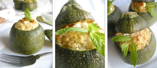 Calabacines rellenos de cuscús