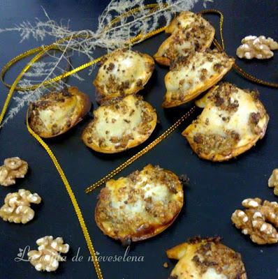 Crujientes de bombon de higos secos con nueces