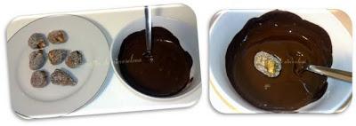 Crujientes de bombon de higos secos con nueces