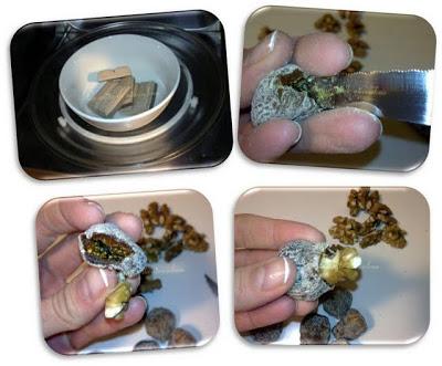 Crujientes de bombon de higos secos con nueces
