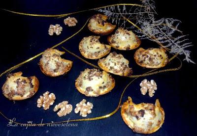 Crujientes de bombon de higos secos con nueces