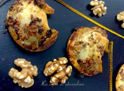 Crujientes de bombon de higos secos con nueces