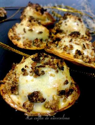 Crujientes de bombon de higos secos con nueces