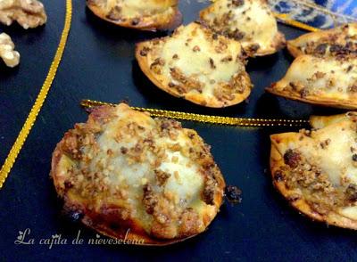 Crujientes de bombon de higos secos con nueces