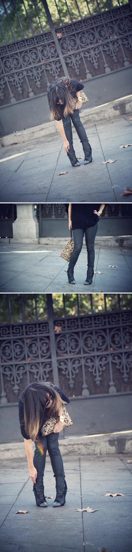 black & leopard print