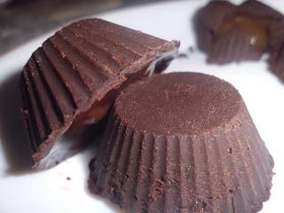 Bombones rellenos de crema de café