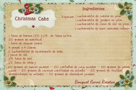 Receta de Navidad. Christmas Cake Receta de Navidad. Christmas Cake