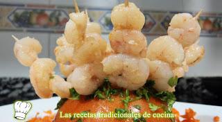 Receta de pinchos de gambas al ajillo