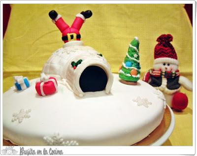 Tarta iglú navidad