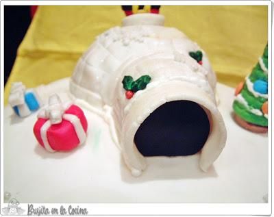 Tarta iglú navidad