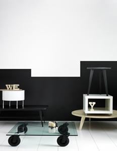 Between white, black & wood