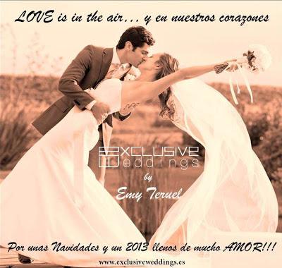 EXCLUSIVE WEDDINGS by EMY TERUEL: Nuestra felicitación de Navidad y Año Nuevo viene cargada de muchas gracias y mucho amor!