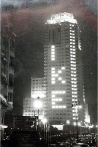 Torre Madrid durante la visita oficial de Eisenhower a Madrid en 1959