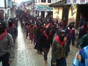 Movilización silenciosa de zapatistas en Chiapas 21.12.12 