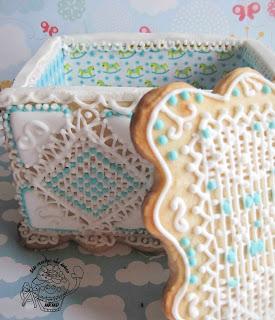 CAJA DE GALLETA DE ENCAJE