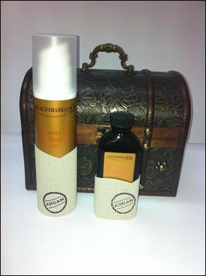 Spray abrillantador y Espuma volumen y rizos de Maghrabian Oil